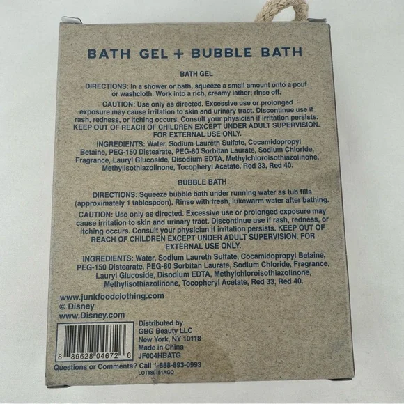 Disney Cherry Blossom Bath & Bubble Bath Gift Sets NEW Lot of 3 Junk Food - Picture 3 of 3